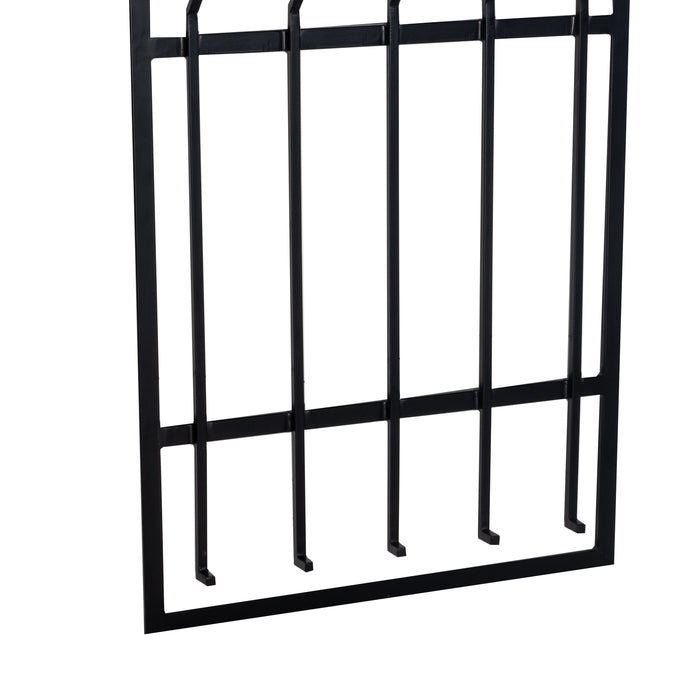 Giga Meubel - Kapstok Zwart Metaal - 10-haken - 65x10x100cm - Buddy