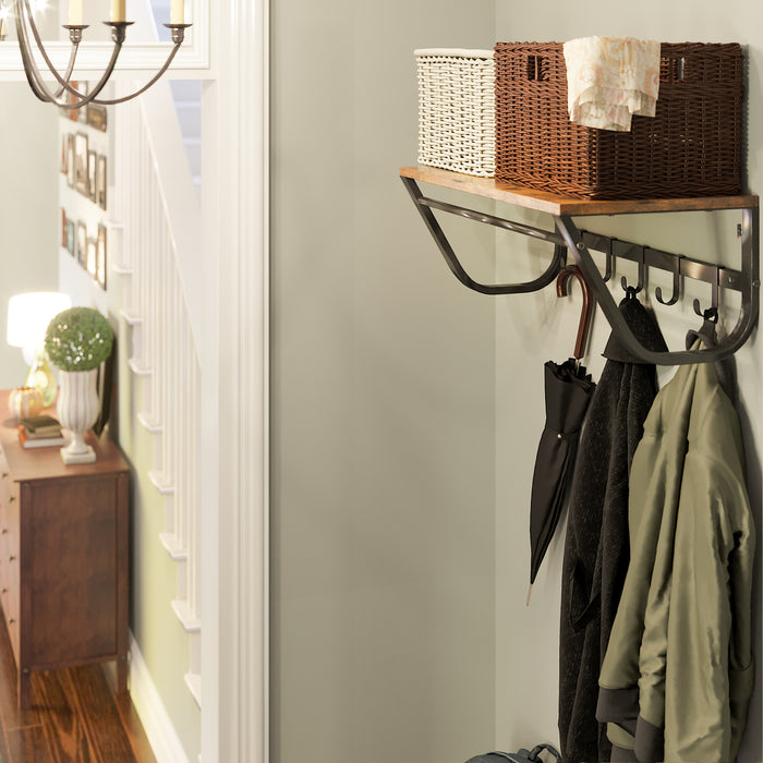 Kapstok voor de Muur of Wand - Rustiek Bruin - Vintage