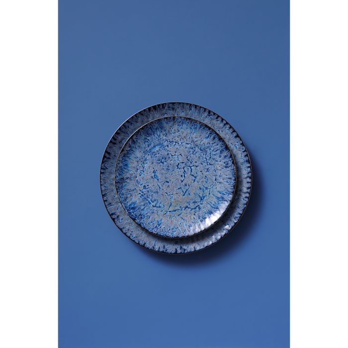 Palmer Serviesset Lester Stoneware 6-persoons 24-delig Zwart Blauw