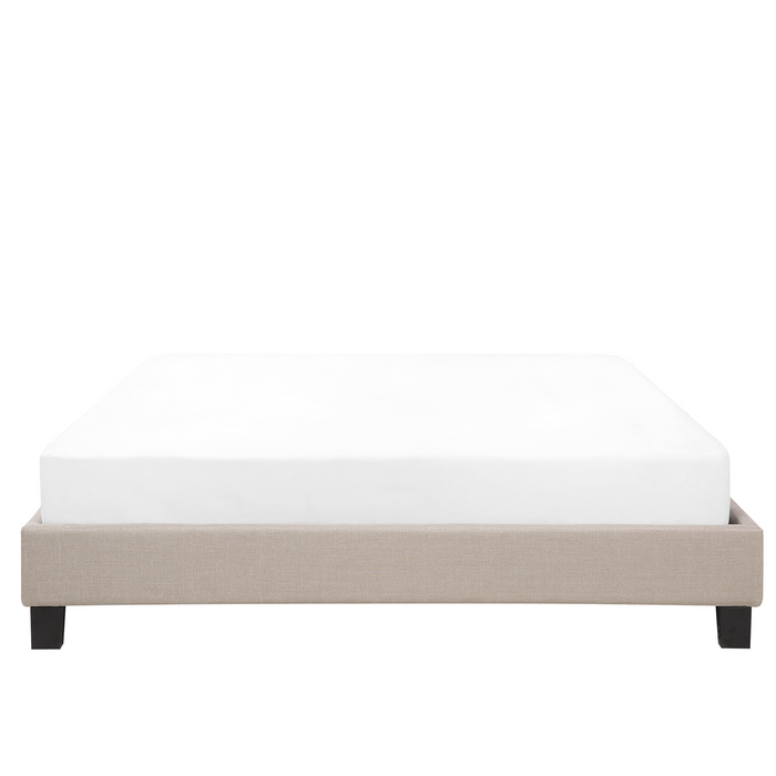 Beliani - ROANNE - Tweepersoonsbed - Beige - 160 x 200 cm - Polyester