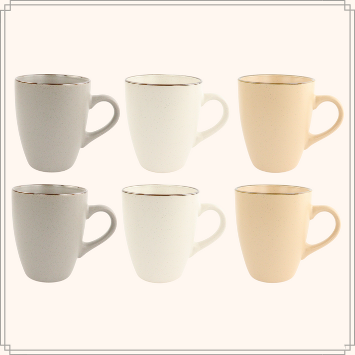 OTIX Theemokken Koffiekopjes met Oor Koffietassen Set van 6 Aardewe...