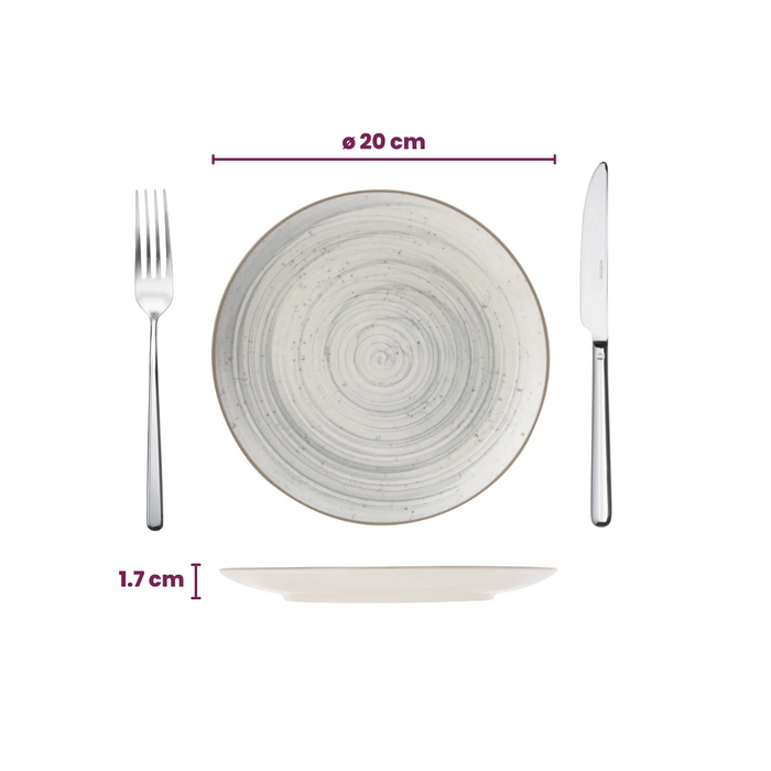 Cosy & Trendy Serviesset Sintra Dusty Blue - 16-delig | 4 personen - 4 dinerborden, 4 ontbijtborden, 4 diepe borden en 4 kommen