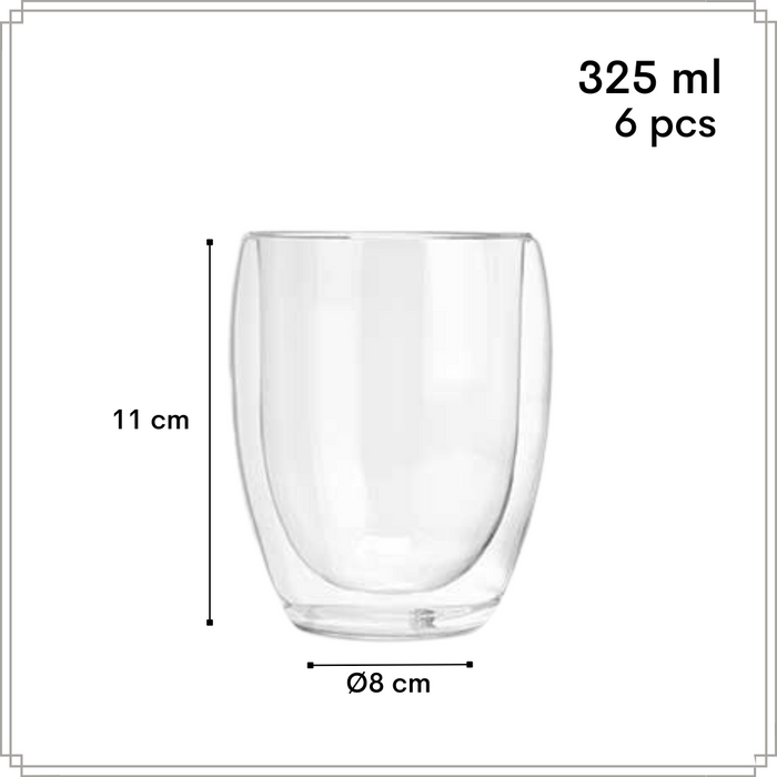 OTIX Dubbelwandige koffieglazen Theeglazen Koffietassen Koffiekopje...
