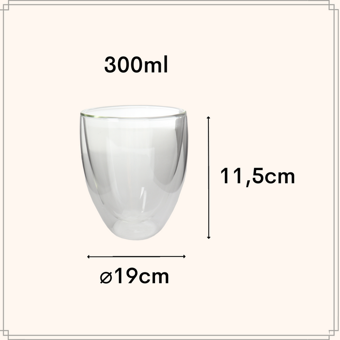 OTIX Dubbelwandige koffieglazen Theeglazen Koffietassen Koffiekopje...