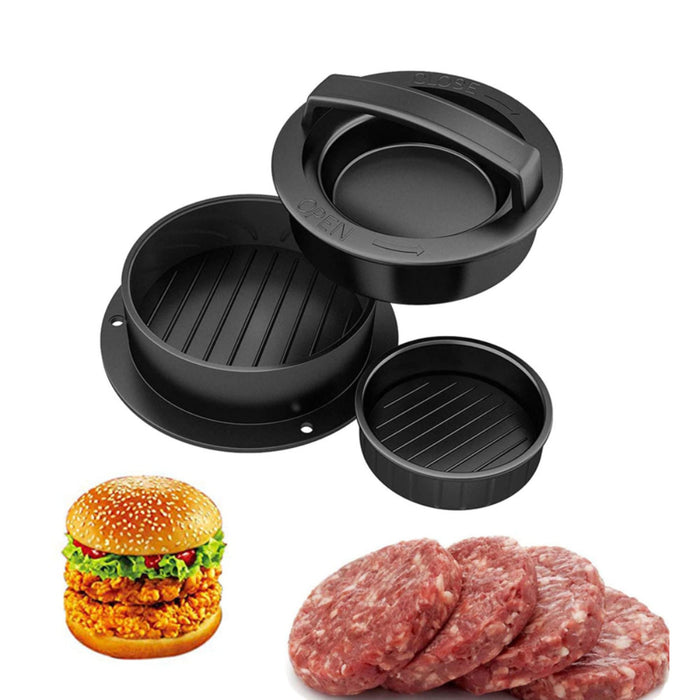 Hamilton bay 3 in 1 hamburgerpers set met waxblaadjes
