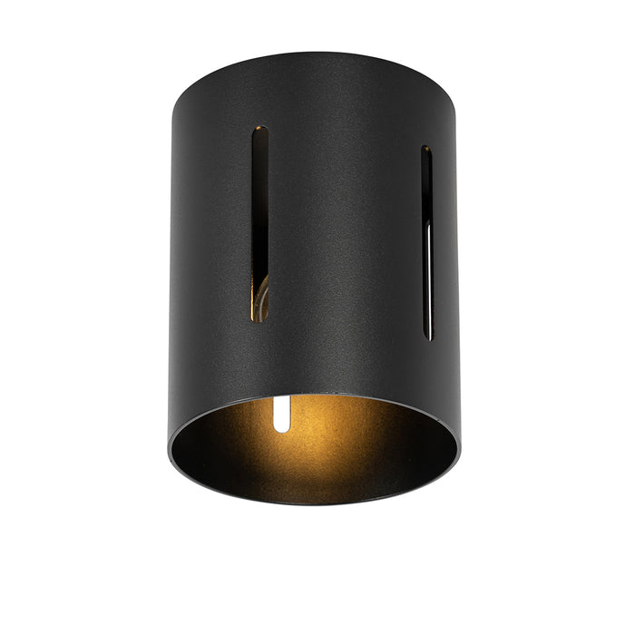 QAZQA Design plafondlamp zwart met lichteffect - Yana