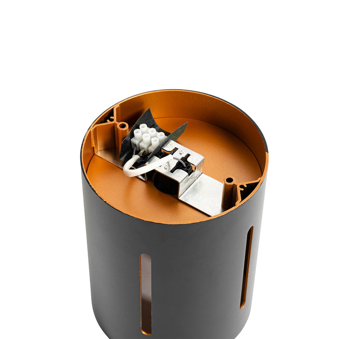 QAZQA Design plafondlamp zwart met gouden binnenkant - Yana