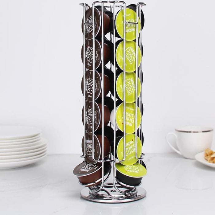 Zindoo capsulehouder - 24 cups - Zilver