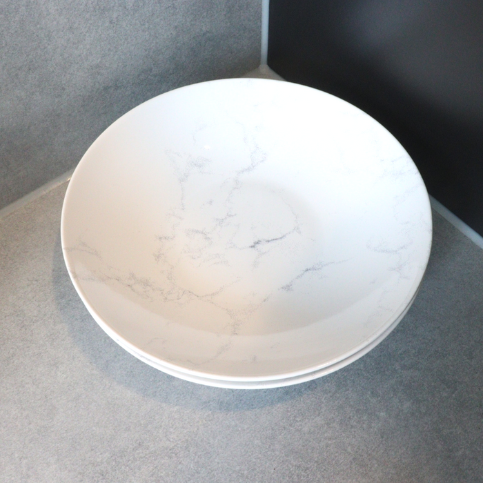 OTIX Diepe Borden Marmer 6 stuks Pastaborden Soepborden 20 cm Aarde...