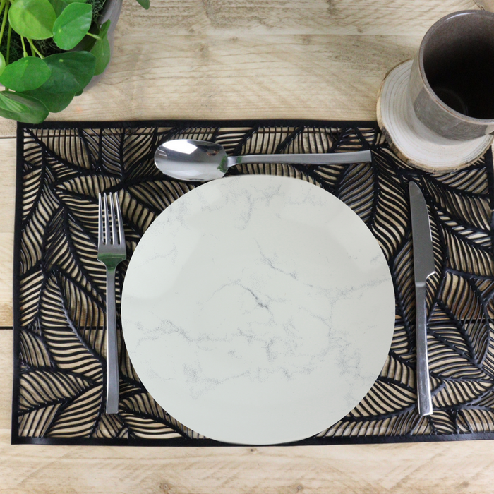 OTIX Diepe Borden Marmer 6 stuks Pastaborden Soepborden 20 cm Aarde...