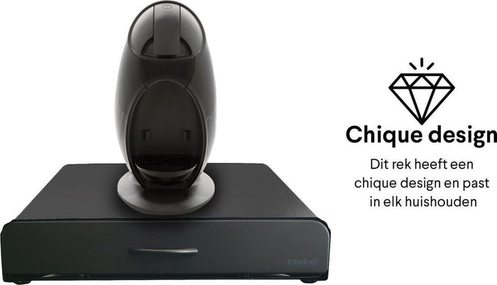 Zindoo capsulehouder met lade - 36 cups - Zwart