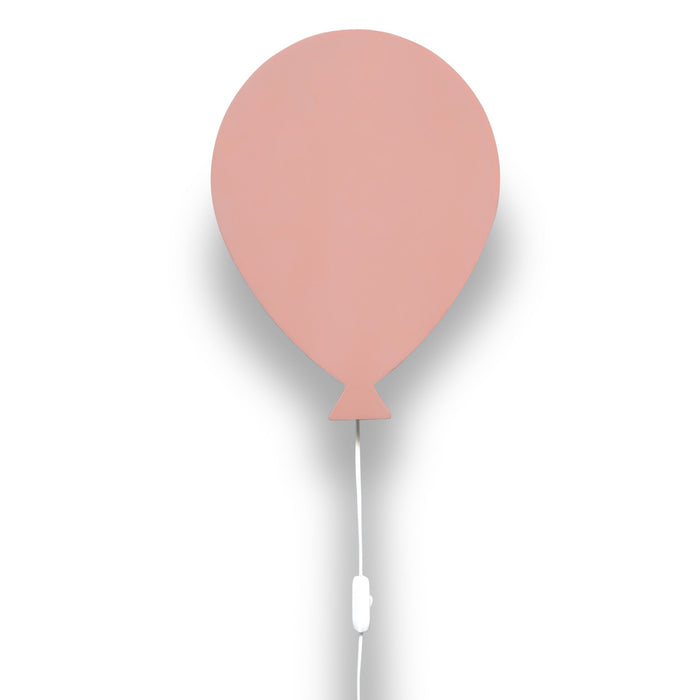 Houten wandlamp kinderkamer | Ballon - terra roze