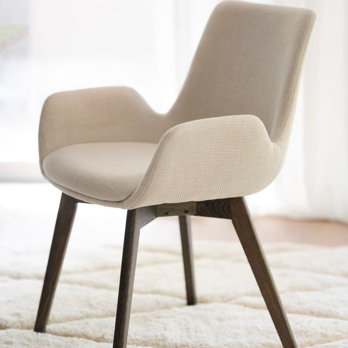 Rowico Home Drimsdale Eetkamerstoel Beige - Met Armleuning