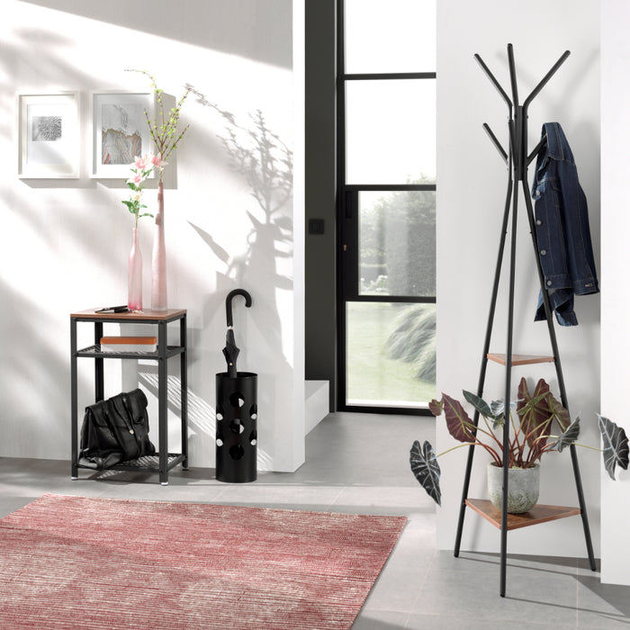 Staande kapstok - vintage - 6 haken - 49x179x49 cm - vintage bruin