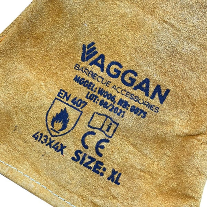 VAGGAN Leren handschoen set van 2, 34cm Beige