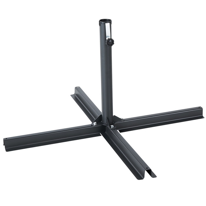 Beliani - VICCHIO - Parasolvoet - Zwart - Staal