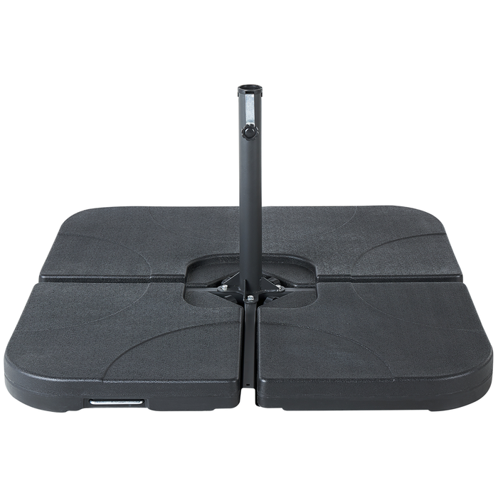 Beliani - VICCHIO - Parasolvoet - Zwart - Staal