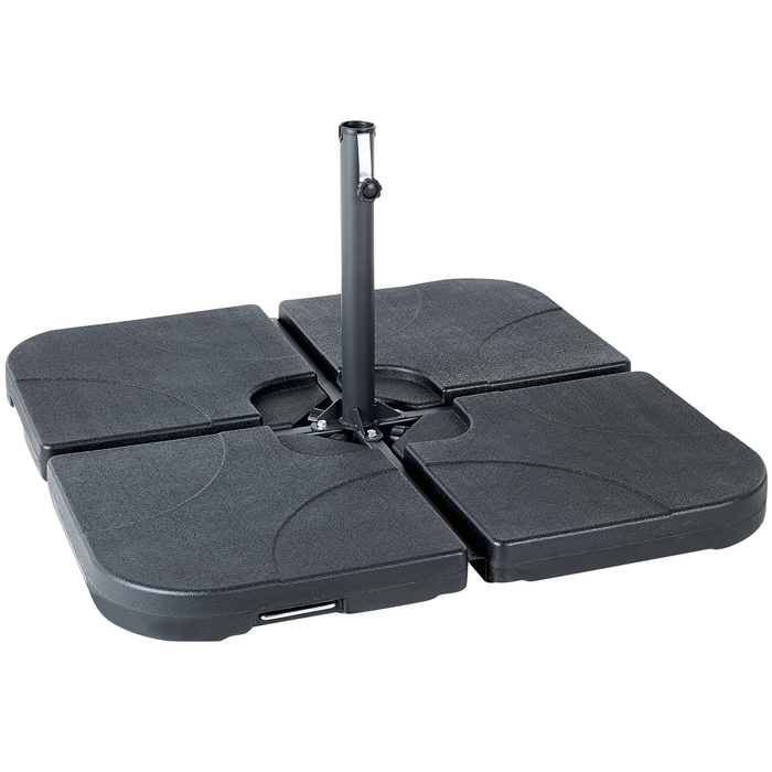 Beliani - VICCHIO - Parasolvoet - Zwart - Staal