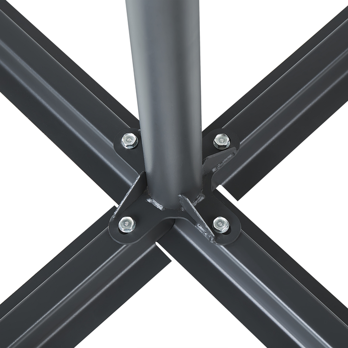 Beliani - VICCHIO - Parasolvoet - Zwart - Staal