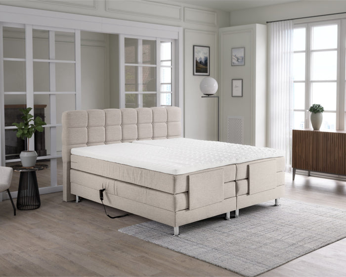 Elektrische Boxspring Arizona Compleet - beige