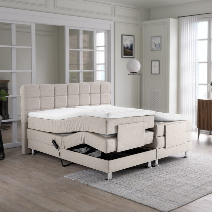 Elektrische Boxspring Arizona Compleet - beige