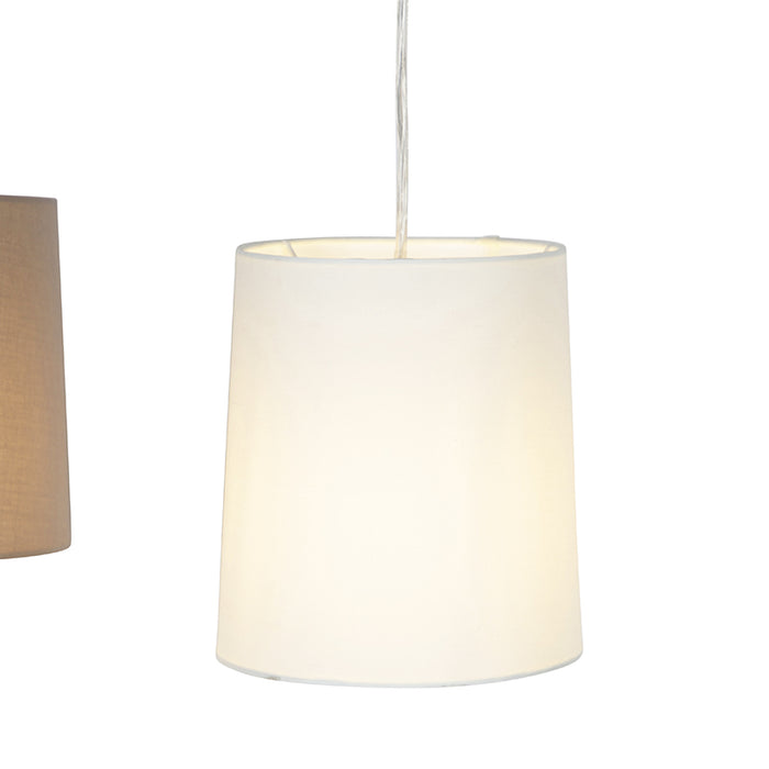 QAZQA Landelijke hanglamp staal 5-lichts - Hermina