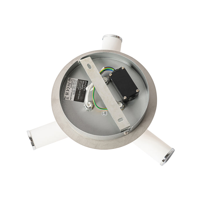 QAZQA Moderne badkamer plafondlamp chroom 3-lichts IP44 - Bath