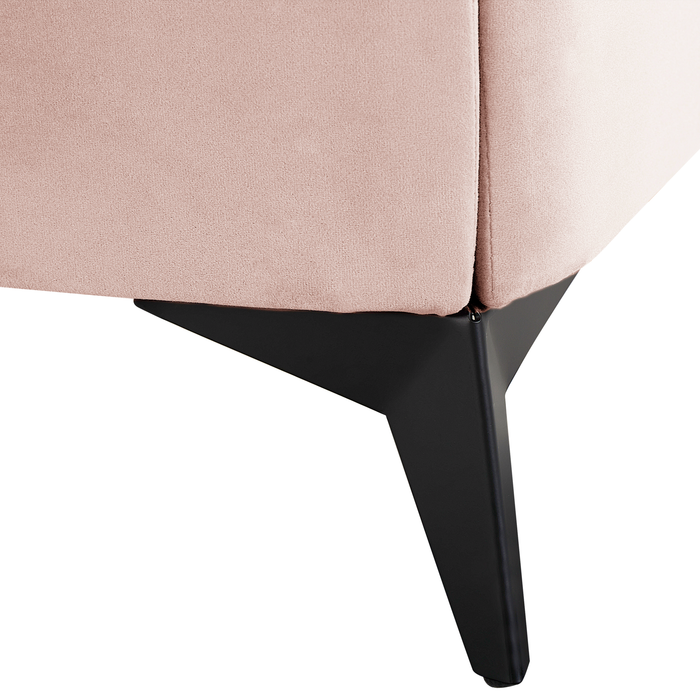 Beliani-MELLE -Tweepersoonsbed-Pastelroze-160 x 200 cm-Fluweel