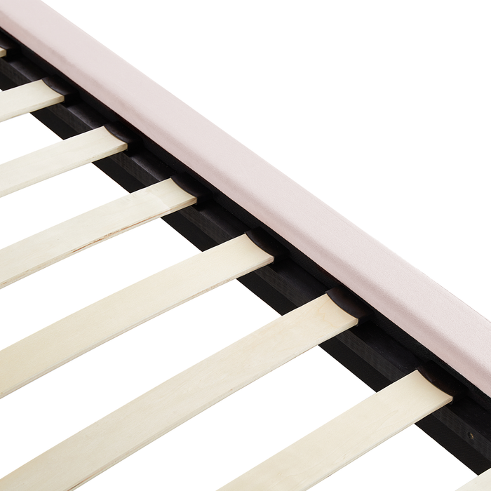 Beliani-MELLE -Tweepersoonsbed-Pastelroze-160 x 200 cm-Fluweel