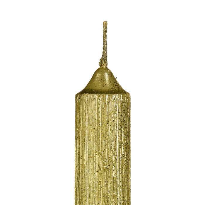 Goudkleurige Gedraaide Kaarsen Set van 4