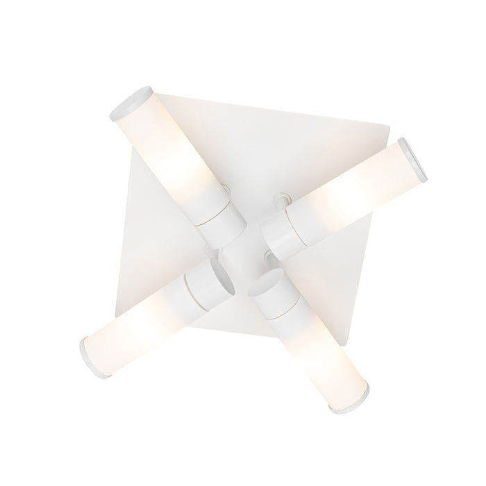 QAZQA Moderne badkamer plafondlamp wit 4-lichts IP44 - Bath