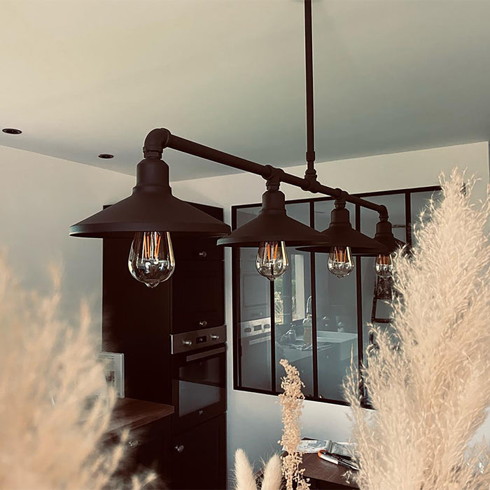 QAZQA Smart hanglamp zwart 4-lichts incl. Wifi ST64 - Laser