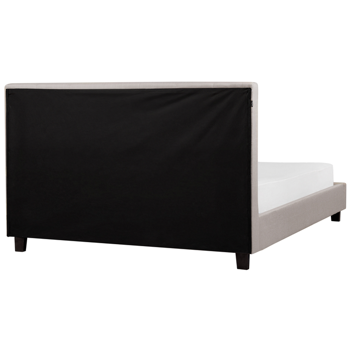 Beliani-ROCHELLE -Tweepersoonsbed-Lichtgrijs-160 x 200 cm-Polyester