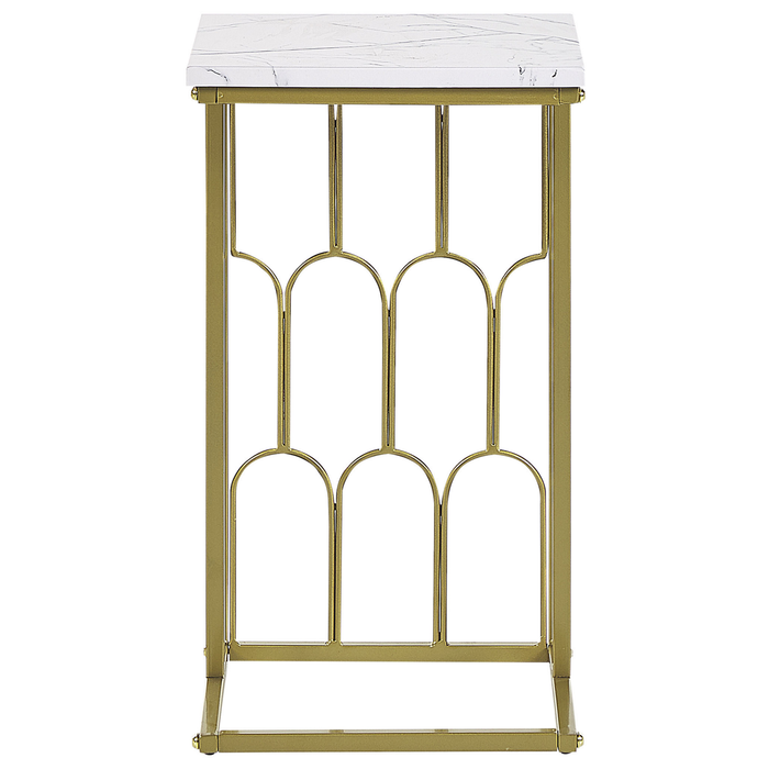 Beliani - PANDALE - Bijzettafel - Wit - IJzer