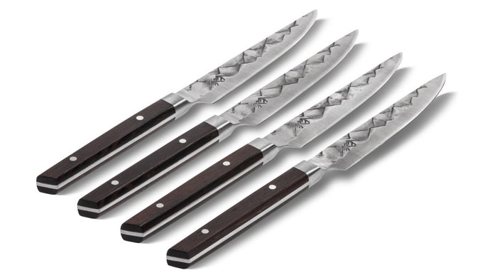 Steakmessenset, 6-delig, Duits staal, 3D bergpatroon | BARE Cookware