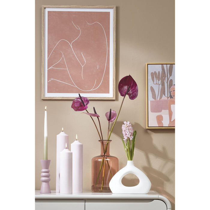 Mica Decorations Rollo Kandelaar - H18,5 x Ø6 cm - Lichtpaars