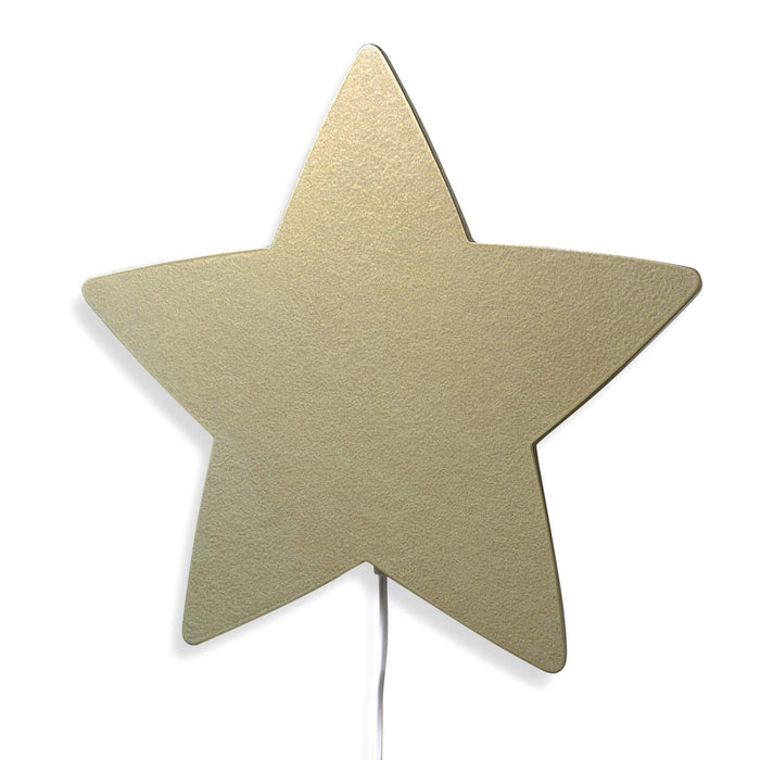 Houten wandlamp kinderkamer | Ster - goud