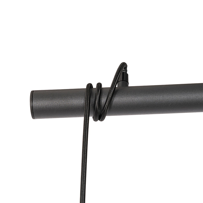 QAZQA Industriële hanglamp zwart 3-lichts - Flor