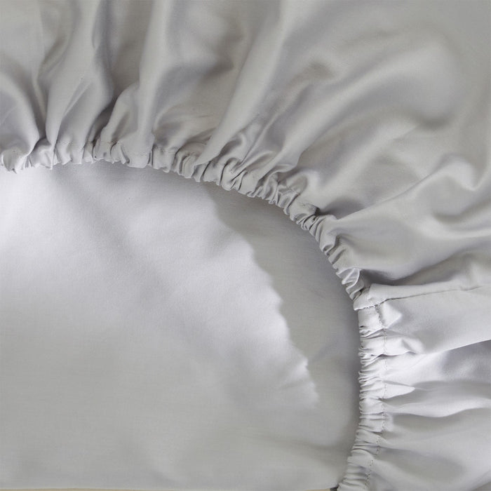 Damai Hoeslaken Bio Katoen Satijn 30cm Hoekhoogte - light grey