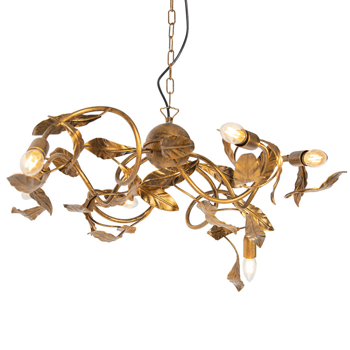 QAZQA Vintage hanglamp antiek goud 6-lichts - Linden