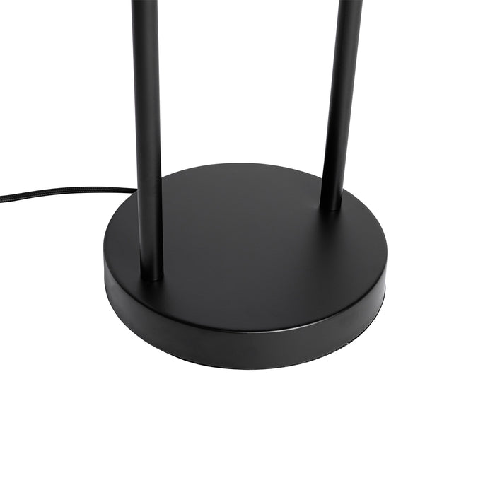 QAZQA Moderne tafellamp zwart met smoke glas - Stavelot