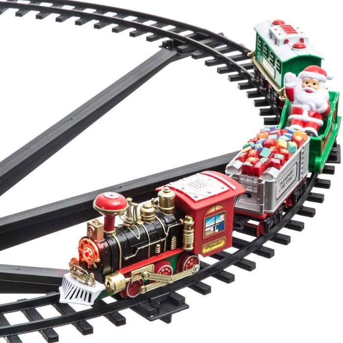Kersttrein - Elektrisch - Batterijen - 89cm - Zwart