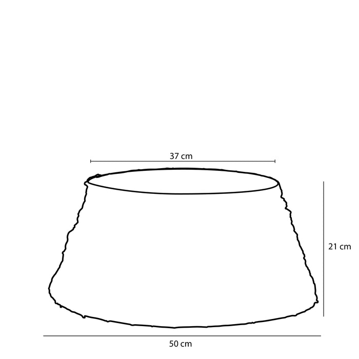 House of Seasons Kerstboommand - H21 x Ø50 cm - Wilgentakken - Bruin
