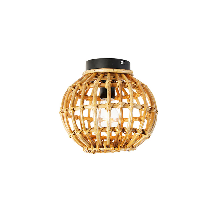 QAZQA Landelijke plafondlamp bamboe 25 cm - Canna