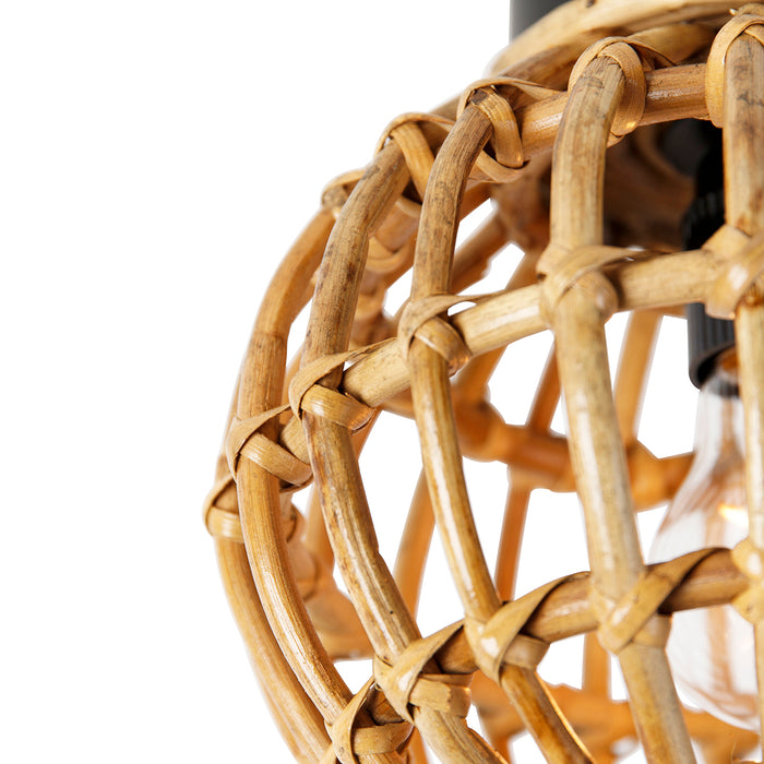 QAZQA Landelijke plafondlamp bamboe 25 cm - Canna