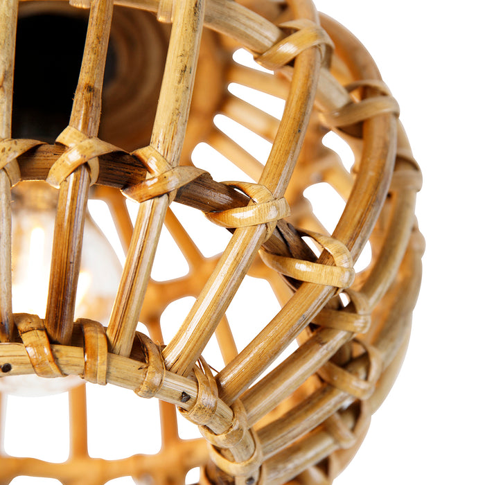 QAZQA Landelijke plafondlamp bamboe 25 cm - Canna
