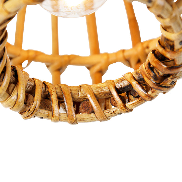 QAZQA Landelijke plafondlamp bamboe 25 cm - Canna