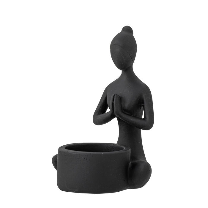 Bloomingville Benna Waxinelicht - Zwart Hars