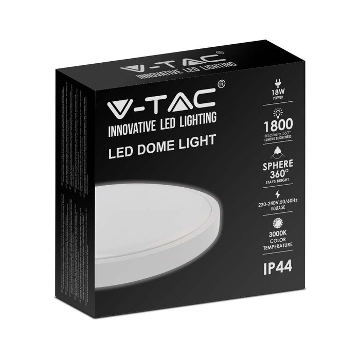 V-TAC VT-8618W-RD LED ronde plafonnière - 225mm - IP44 - Wit - 18W-