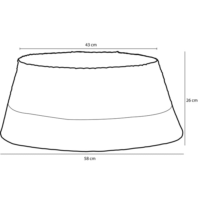 House of Seasons Kerstboomrok - H26 x Ø58 cm - Zeegras - Zwart